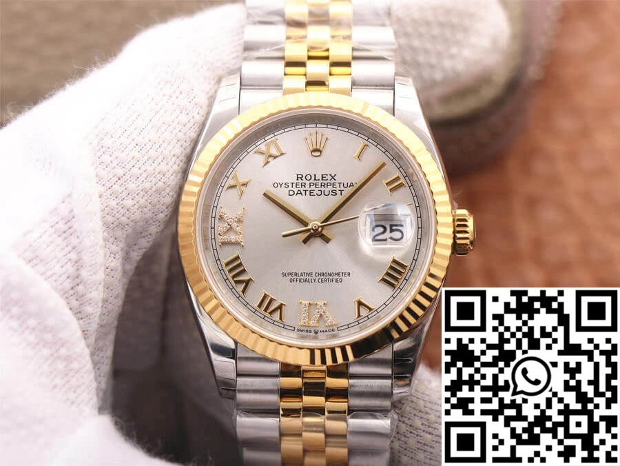 Rolex Datejust M126233-0031 EW Factory Yellow Gold Diamond Dial