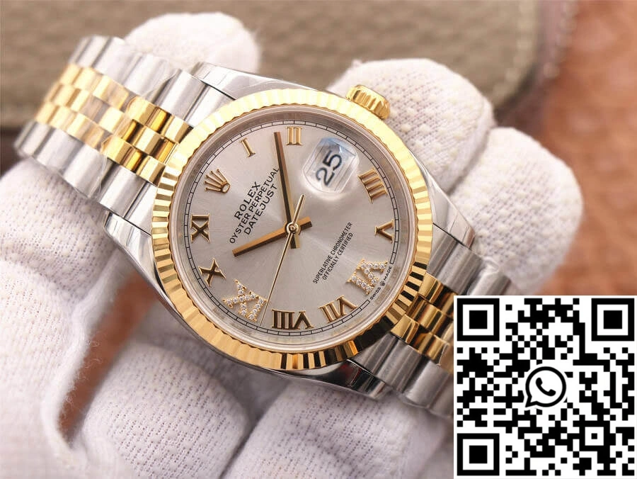 Rolex Datejust M126233-0031 EW Factory Yellow Gold Diamond Dial