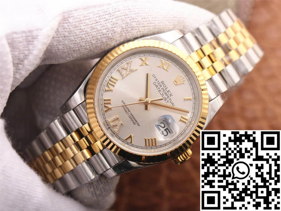 Rolex Datejust M126233-0031 EW Factory Yellow Gold Diamond Dial