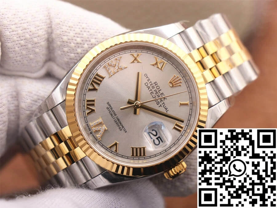 Rolex Datejust M126233-0031 EW Factory Yellow Gold Diamond Dial