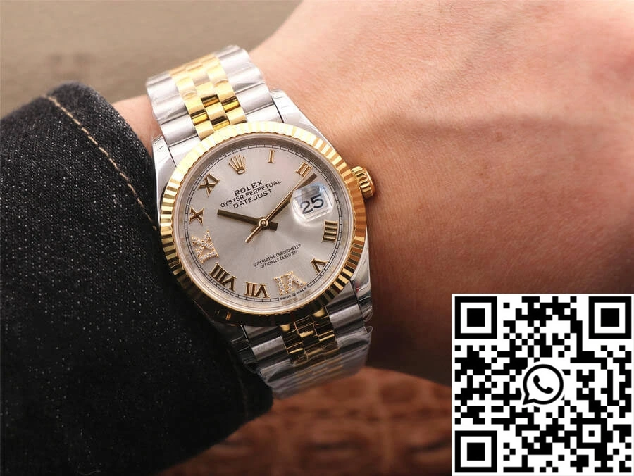 Rolex Datejust M126233-0031 EW Factory Yellow Gold Diamond Dial