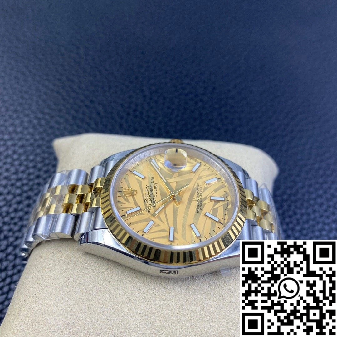 Rolex Datejust M126233-0037 EW Factory Golden Palm Leaf Pattern Dial