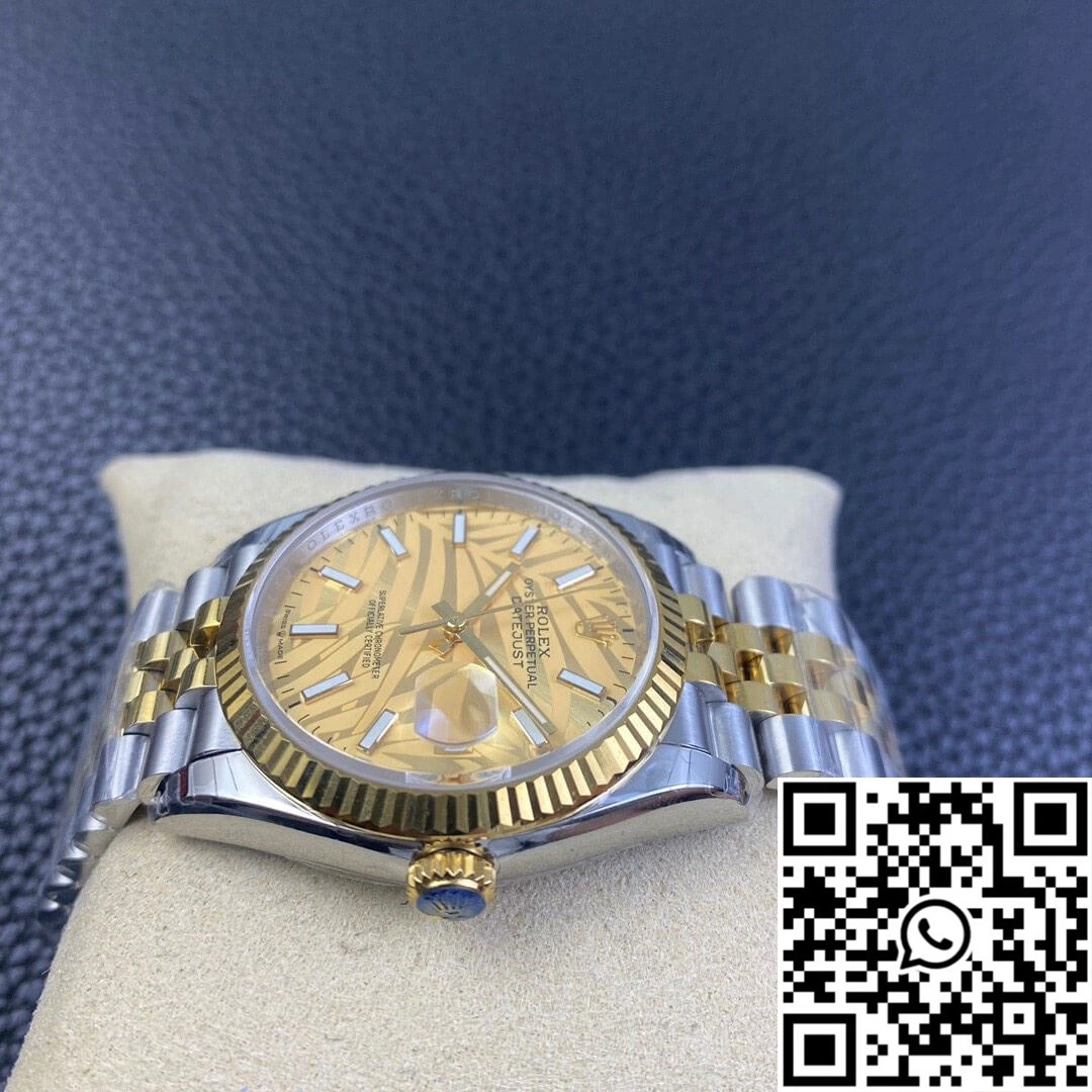 Rolex Datejust M126233-0037 EW Factory Golden Palm Leaf Pattern Dial
