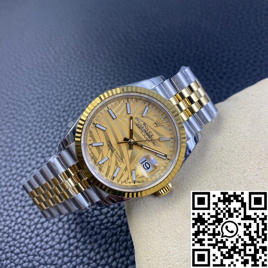 Rolex Datejust M126233-0037 EW Factory Golden Palm Leaf Pattern Dial