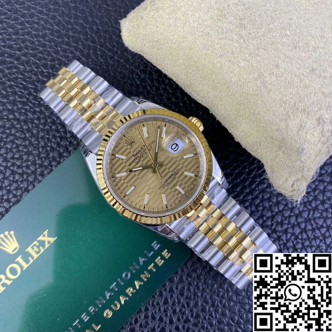 Rolex Datejust M126233 36MM VS Factory Two Tone Yellow Motif Dial Diamond Hourmarker