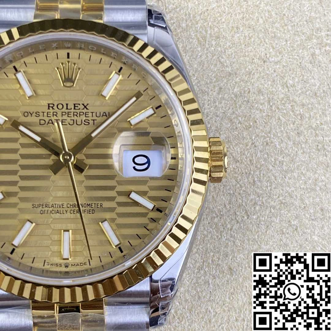 Rolex Datejust M126233 36MM VS Factory Two Tone Yellow Motif Dial Diamond Hourmarker