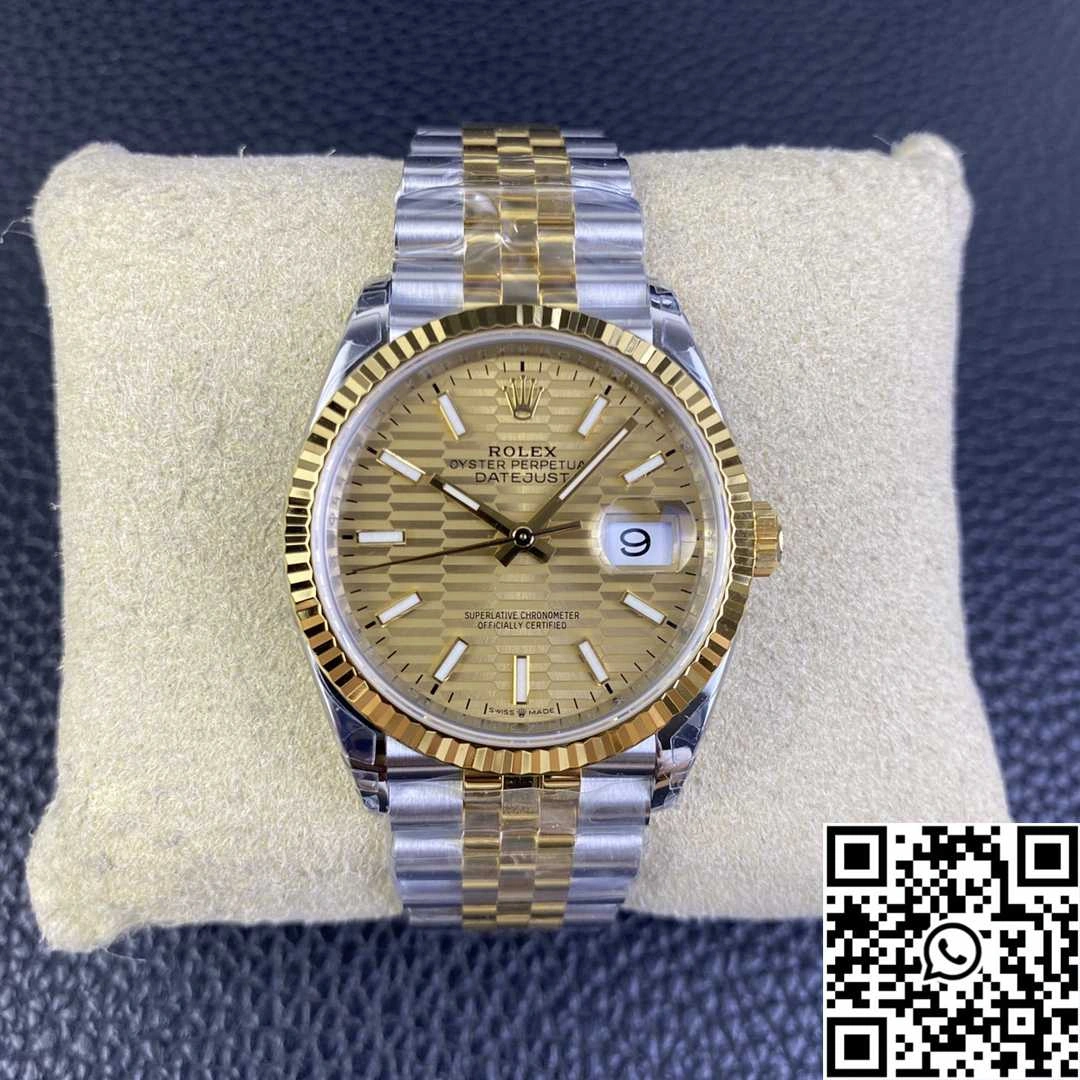 Rolex Datejust M126233 36MM VS Factory Two Tone Yellow Motif Dial Diamond Hourmarker