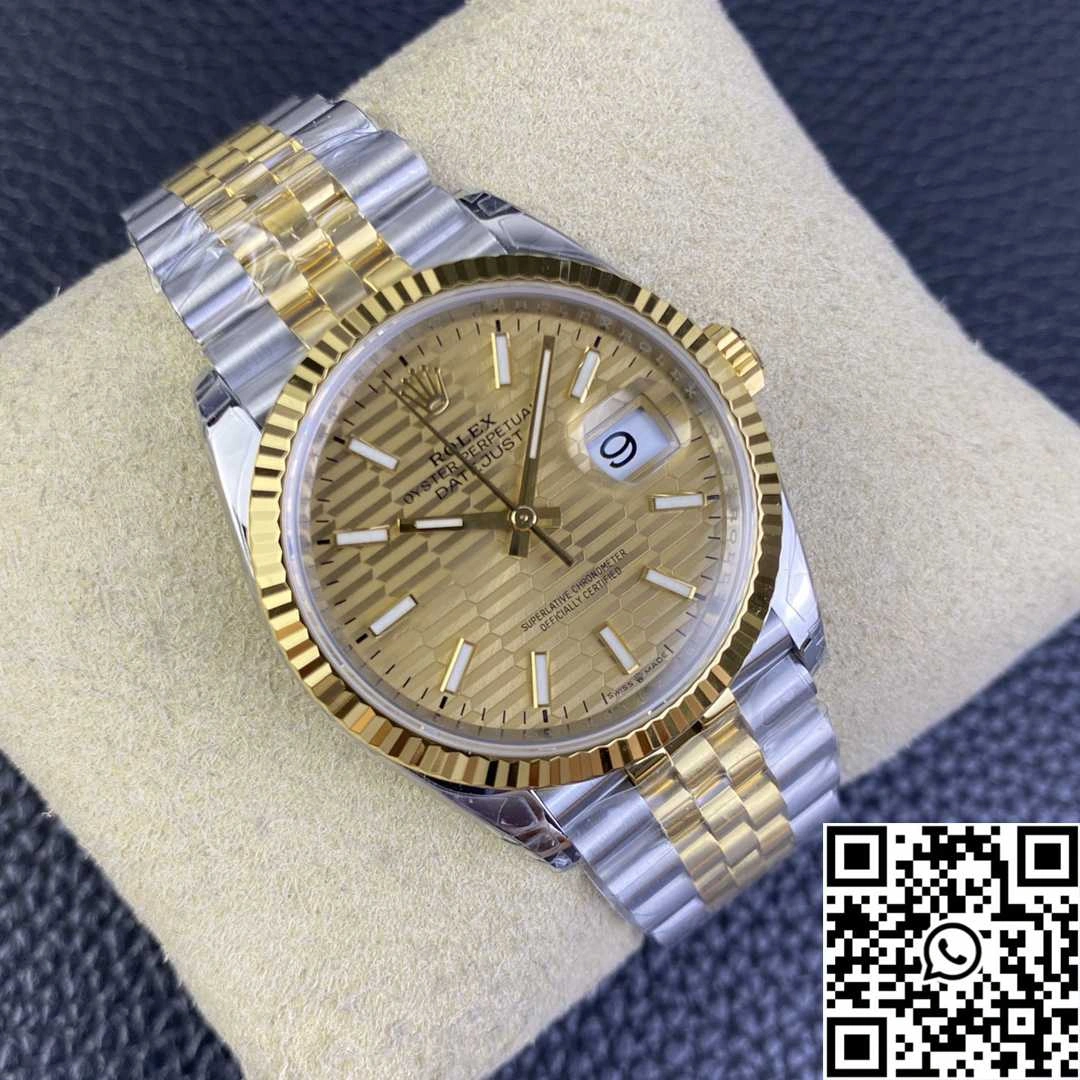 Rolex Datejust M126233 36MM VS Factory Two Tone Yellow Motif Dial Diamond Hourmarker