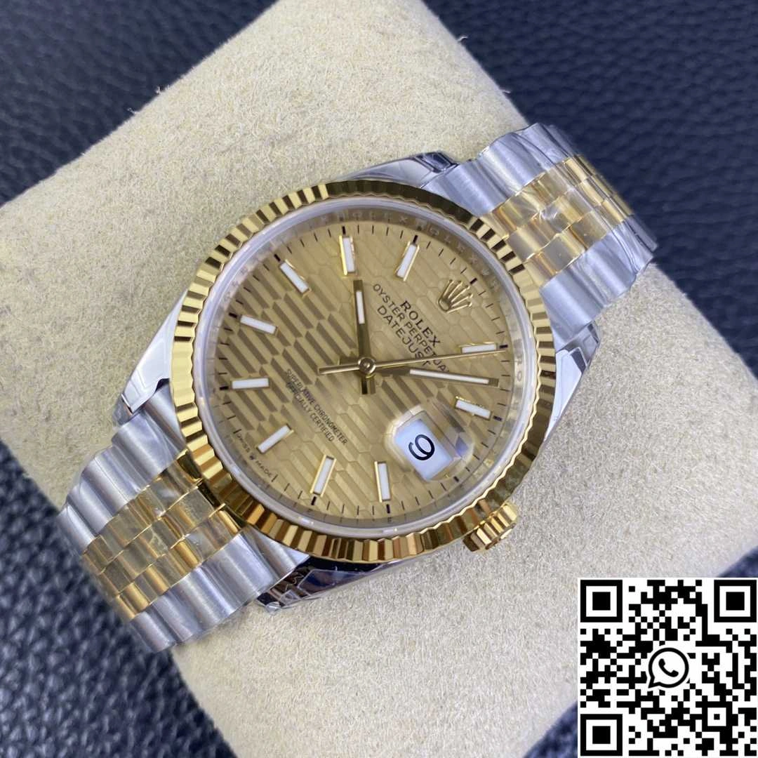 Rolex Datejust M126233 36MM VS Factory Two Tone Yellow Motif Dial Diamond Hourmarker