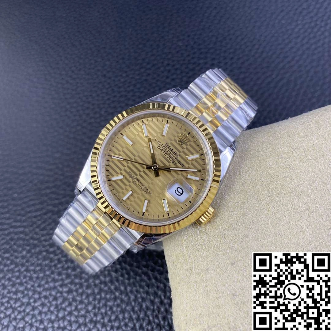 Rolex Datejust M126233 36MM VS Factory Two Tone Yellow Motif Dial Diamond Hourmarker