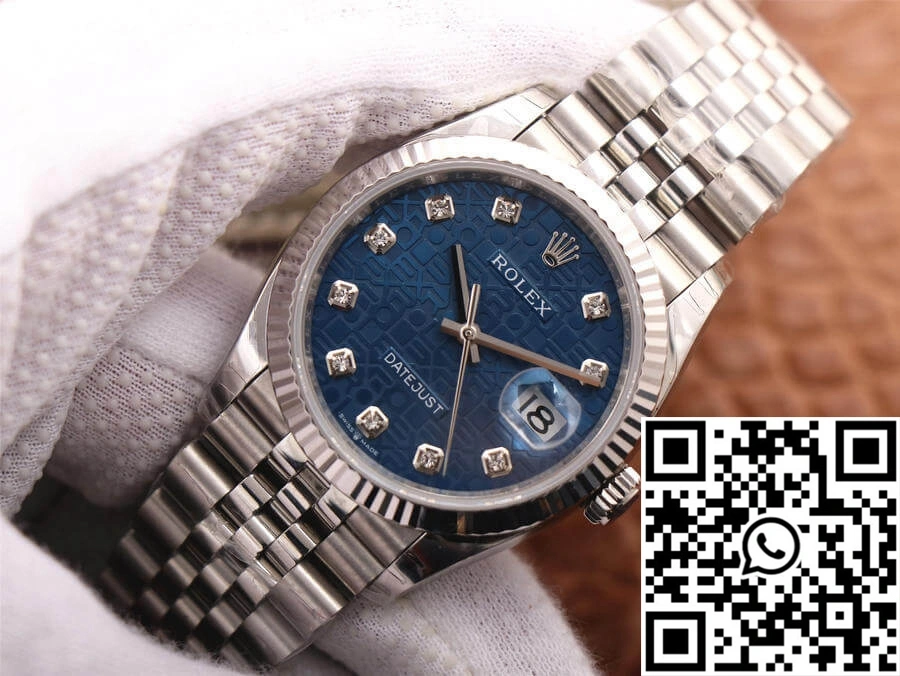 Rolex Datejust M126234-0011 36MM EW Factory Diamond-Studded Blue Dial