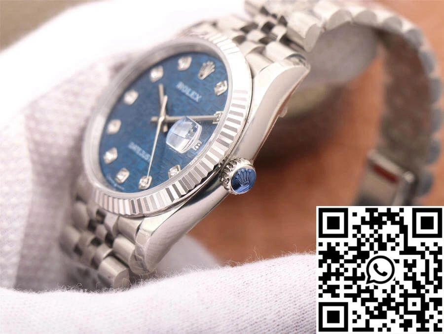 Rolex Datejust M126234-0011 36MM EW Factory Diamond-Studded Blue Dial