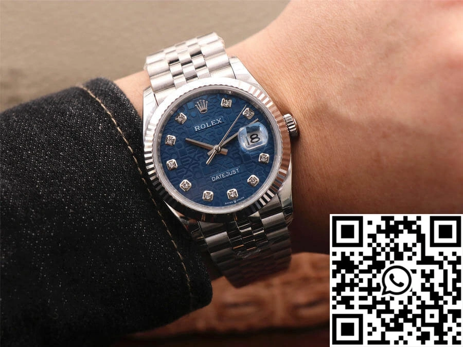 Rolex Datejust M126234-0011 36MM EW Factory Diamond-Studded Blue Dial