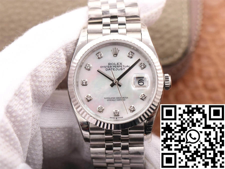 Rolex Datejust M126234-0019 EW Factory White Mother-Of-Pearl Dial