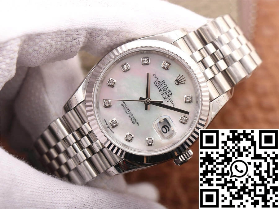 Rolex Datejust M126234-0019 EW Factory White Mother-Of-Pearl Dial