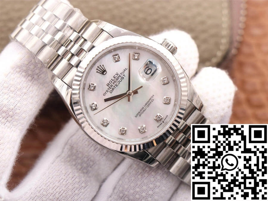 Rolex Datejust M126234-0019 EW Factory White Mother-Of-Pearl Dial