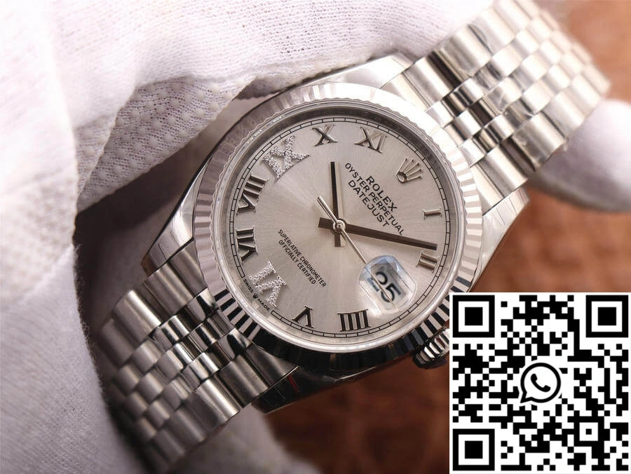 Rolex Datejust M126234-0029 EW Factory Diamond Silver Dial