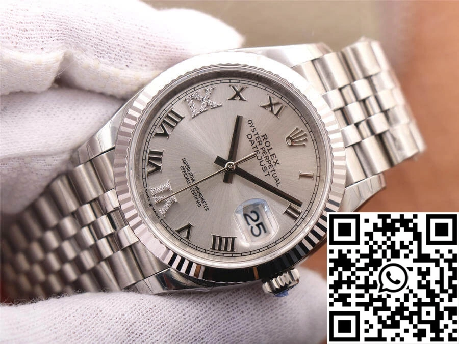 Rolex Datejust M126234-0029 EW Factory Diamond Silver Dial
