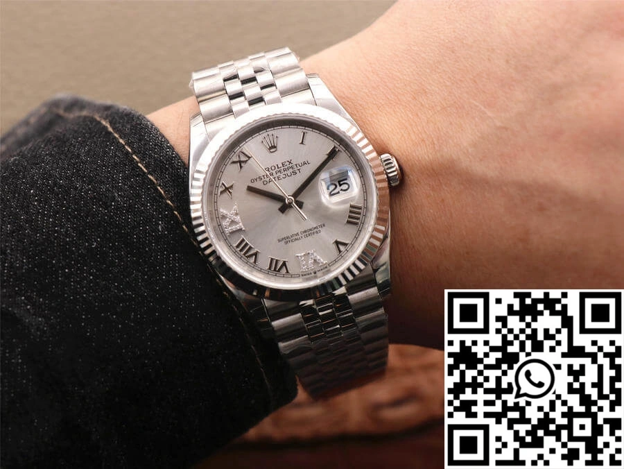 Rolex Datejust M126234-0029 EW Factory Diamond Silver Dial