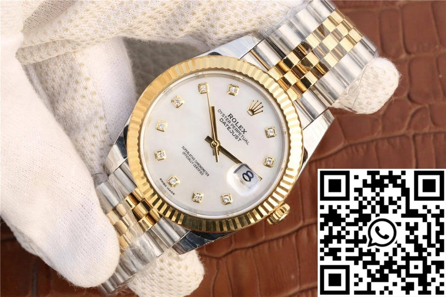 Rolex Datejust M126333-0018 EW Factory Yellow Gold White Dial