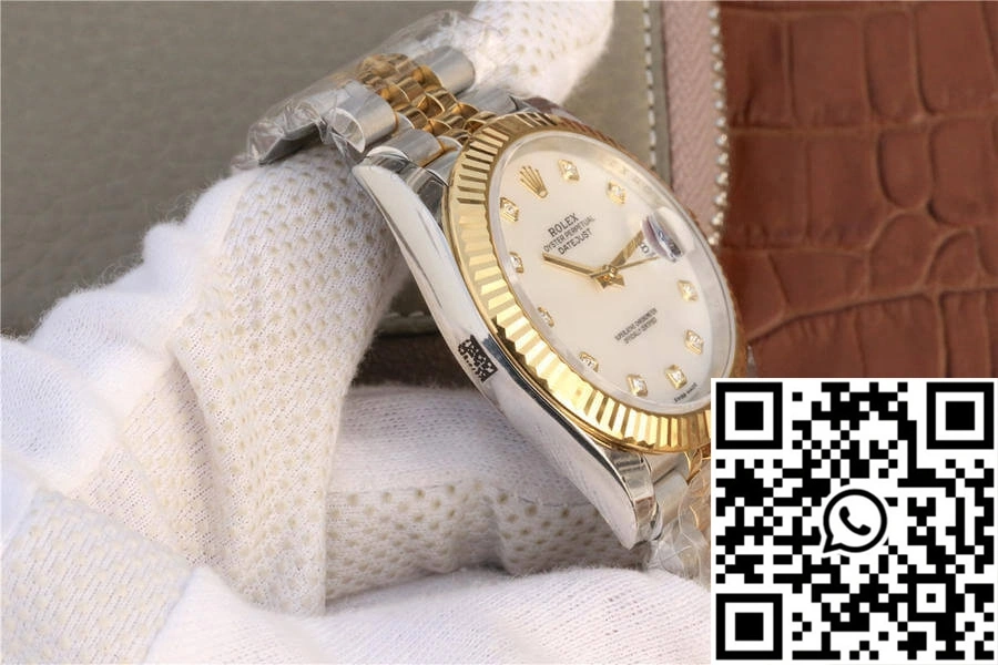 Rolex Datejust M126333-0018 EW Factory Yellow Gold White Dial