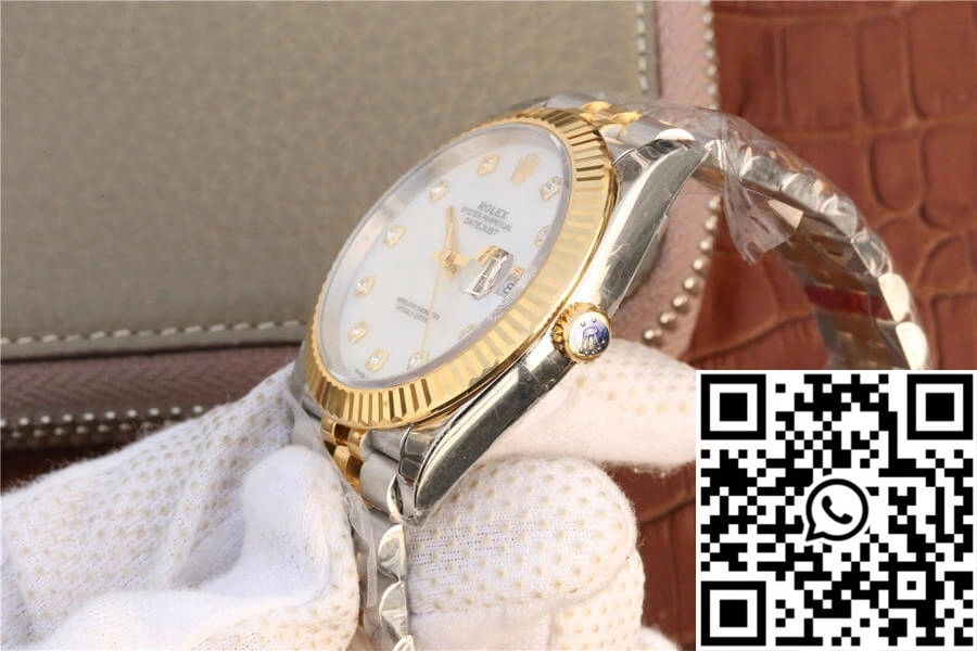 Rolex Datejust M126333-0018 EW Factory Yellow Gold White Dial