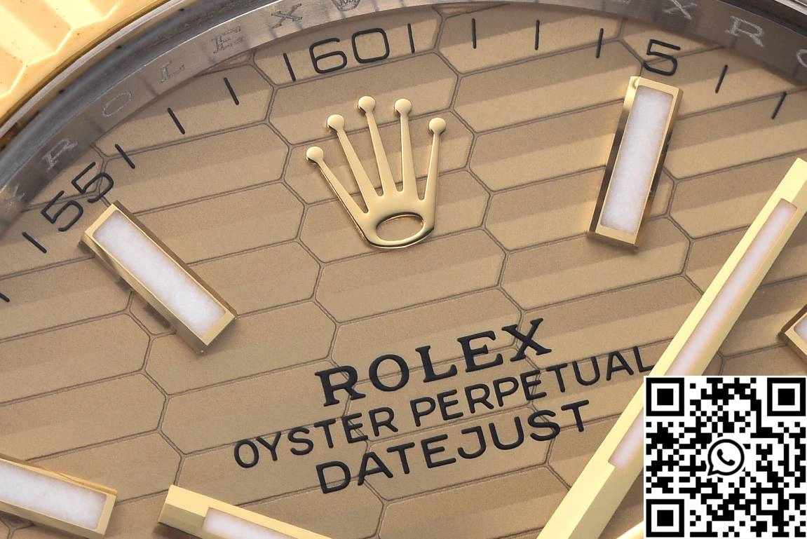 Rolex Datejust M126333-0020 Clean Factory Gold Motif Dial Oyster Band