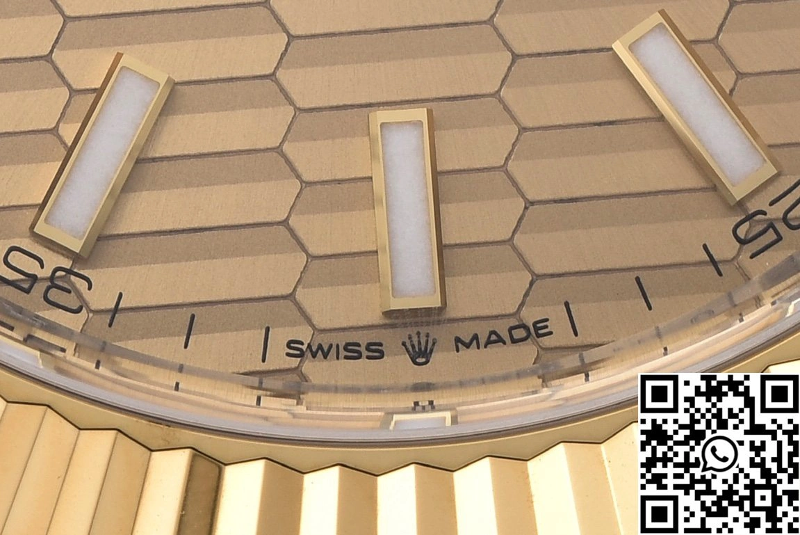 Rolex Datejust M126333 Clean Factory Gold Motif Dial