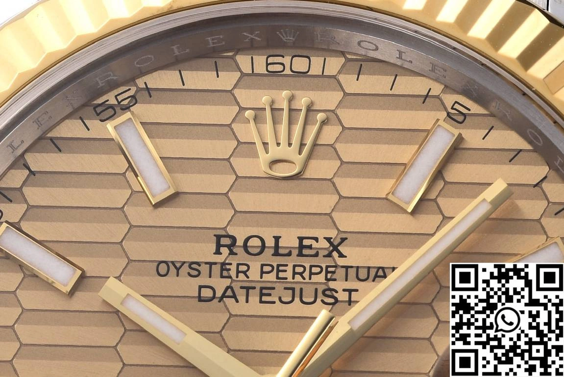 Rolex Datejust M126333 Clean Factory Gold Motif Dial