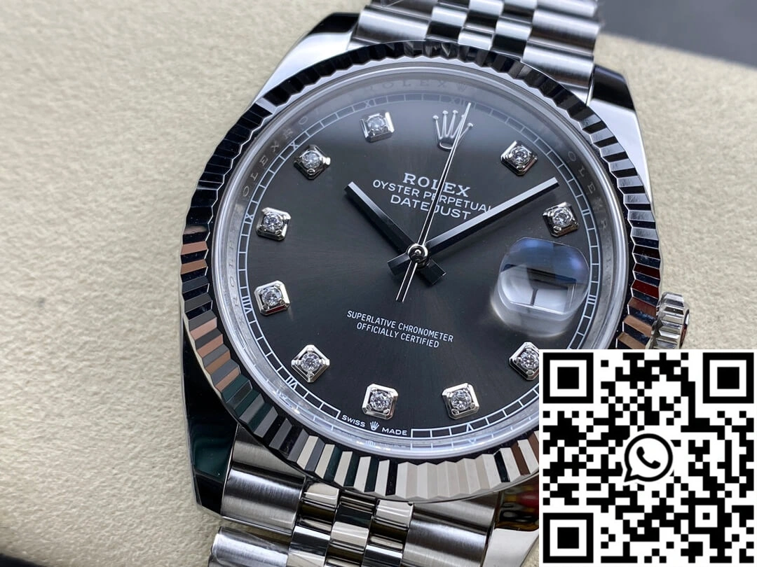 Rolex Datejust M126334-0006 Clean Factory Diamond Gray Dial