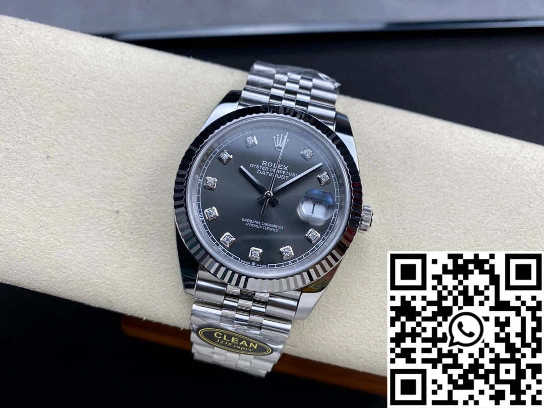 Rolex Datejust M126334-0006 Clean Factory Diamond Gray Dial