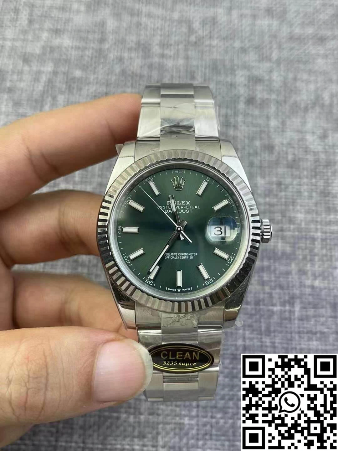 Rolex Datejust M126334-0028 Clean Factory Green Dial