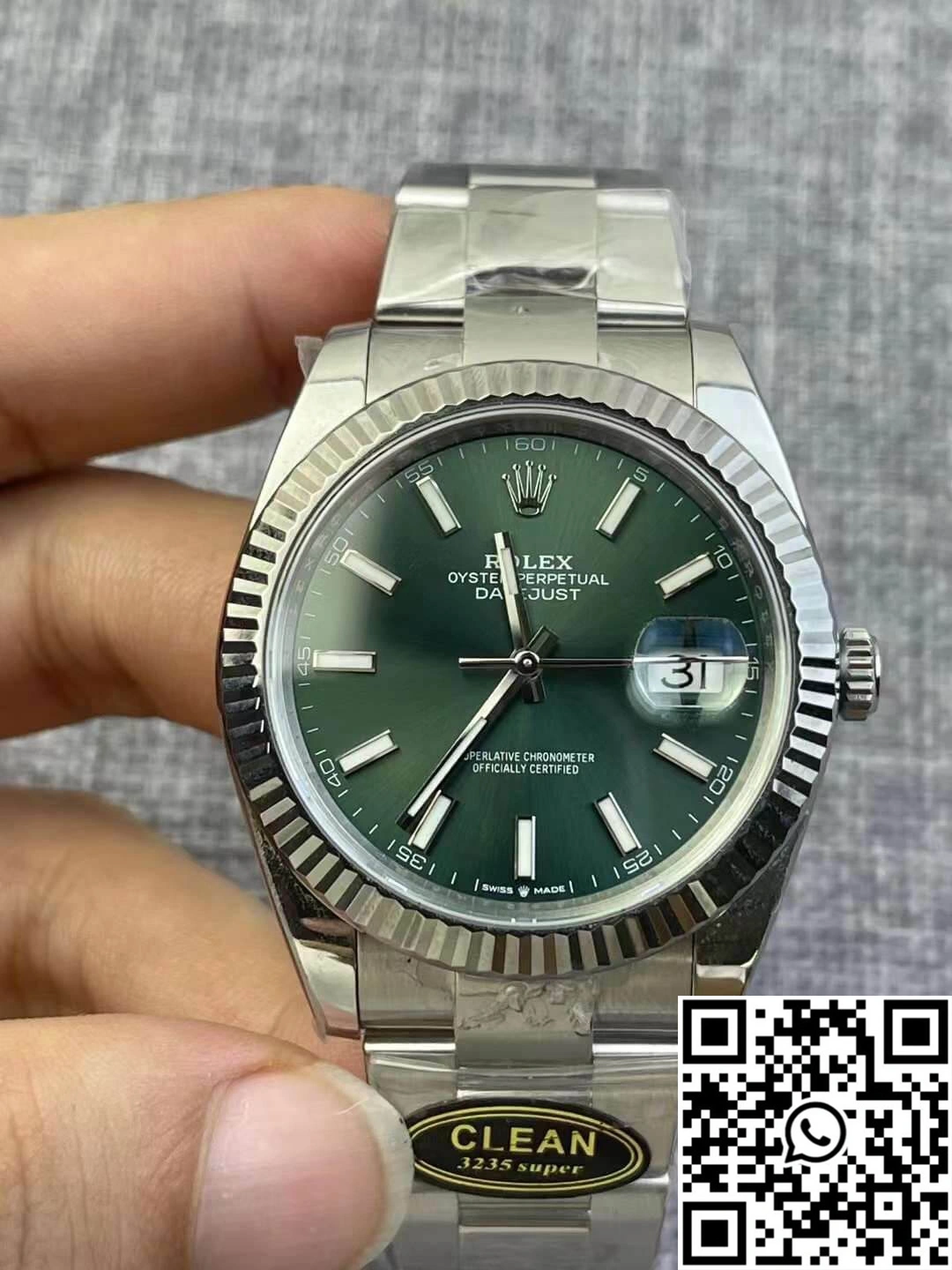 Rolex Datejust M126334-0028 Clean Factory Green Dial