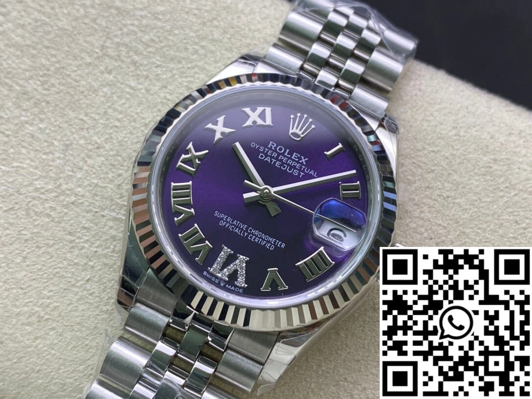 Rolex Datejust M178274-0088 31MM EW Factory Purple Dial