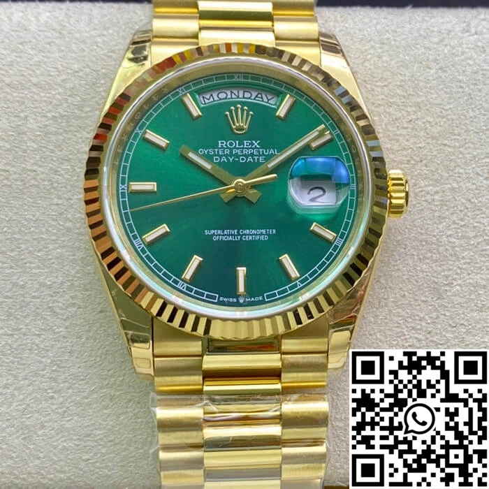 Rolex Day Date 118238 EW Factory Green Dial