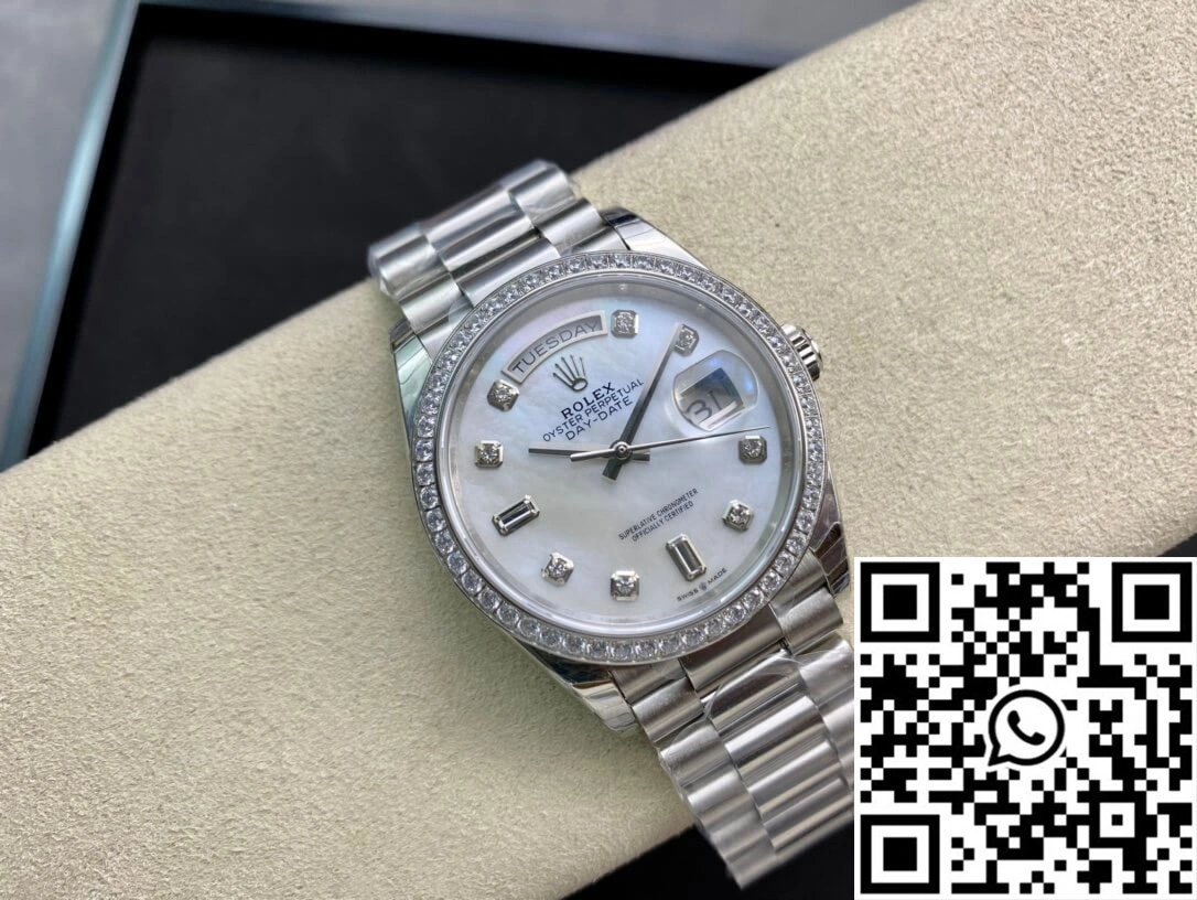 Rolex Day Date 128396TBR-0005 EW Factory Diamond-set Bezel