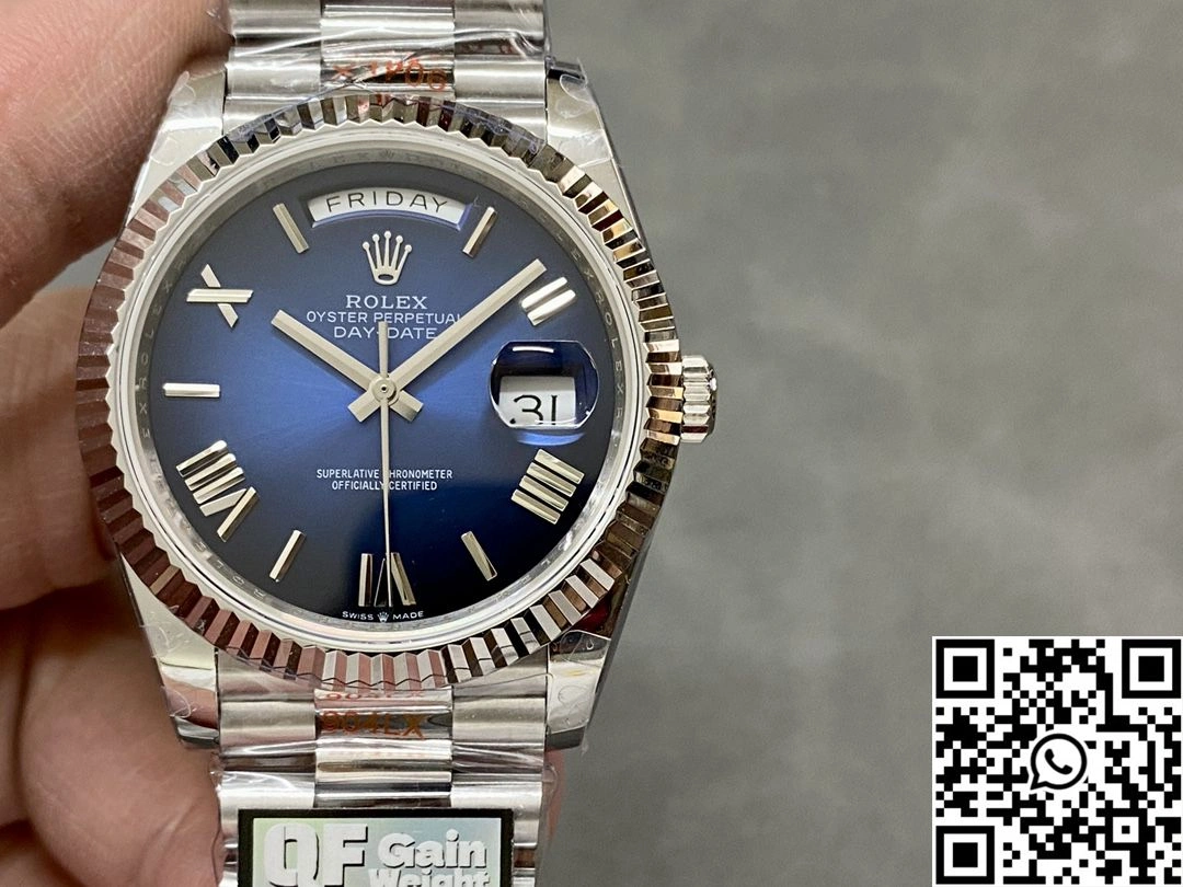 Rolex Day Date 228239-0076 QF Factory v5 Tungsten Steel Deep Blue Dial