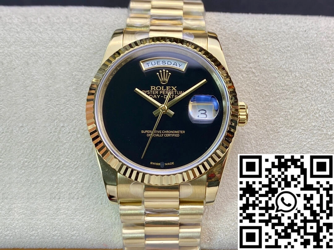 Rolex Day Date 36MM BP Factory Double Calendar Black Dial