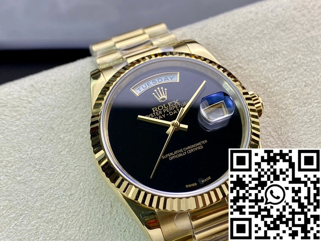 Rolex Day Date 36MM BP Factory Double Calendar Black Dial