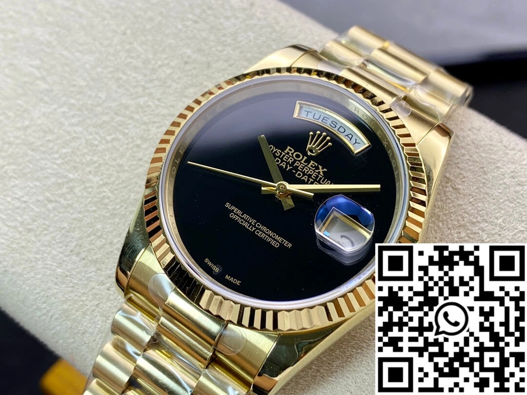 Rolex Day Date 36MM BP Factory Double Calendar Black Dial