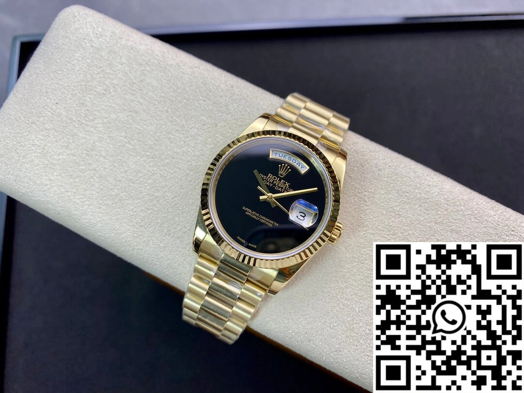 Rolex Day Date 36MM BP Factory Double Calendar Black Dial
