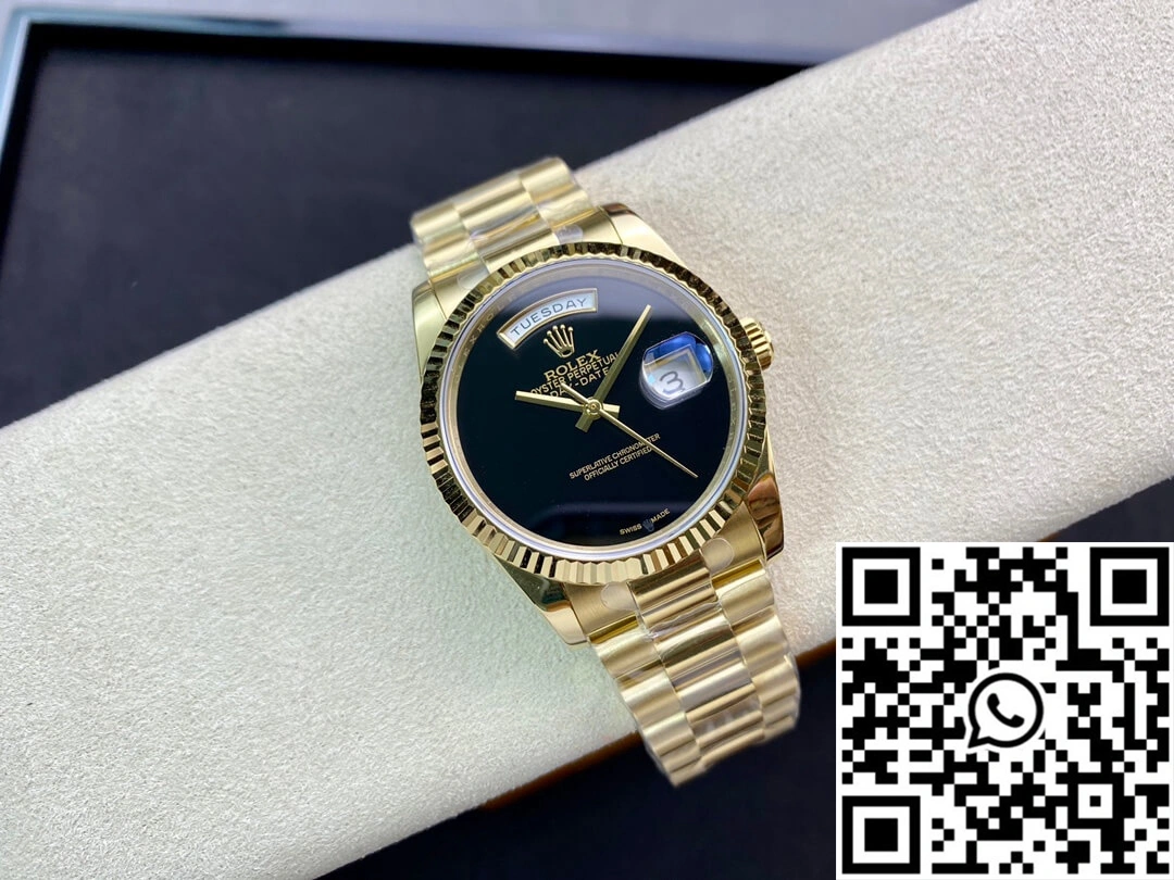 Rolex Day Date 36MM BP Factory Double Calendar Black Dial