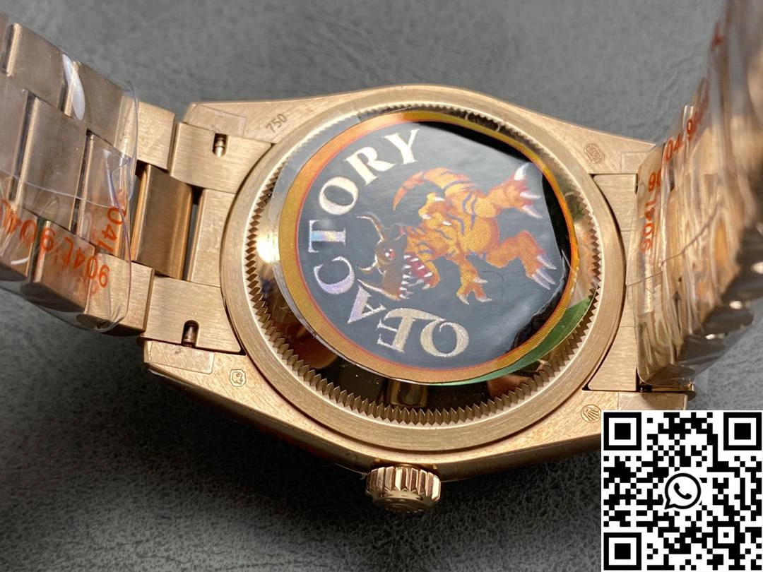 Rolex Day Date 36mm M128235-0085 QF Factory v5 Tungsten Steel Rose Gold Blue Dial