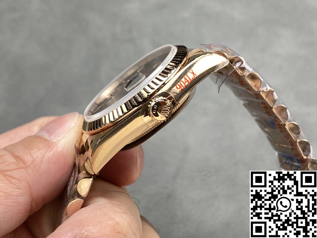 Rolex Day Date 36mm M128235 QF Factory v5 Tungsten Steel Rose Gold Chocalate Dial