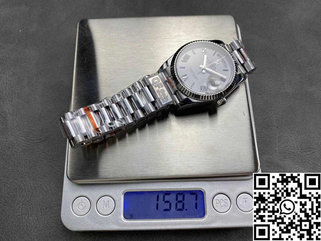 Rolex Day Date 36mm M128236-0017 QF Factory v5 Tungsten Steel White Dial