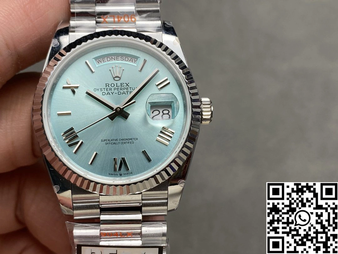 Rolex Day Date 36mm M128236-0018 QF Factory v5 Tungsten Steel White Dial