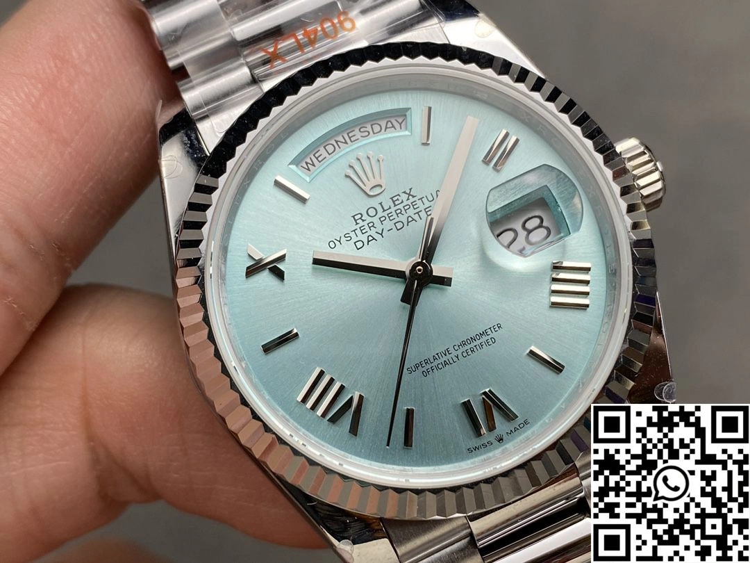 Rolex Day Date 36mm M128236-0018 QF Factory v5 Tungsten Steel White Dial