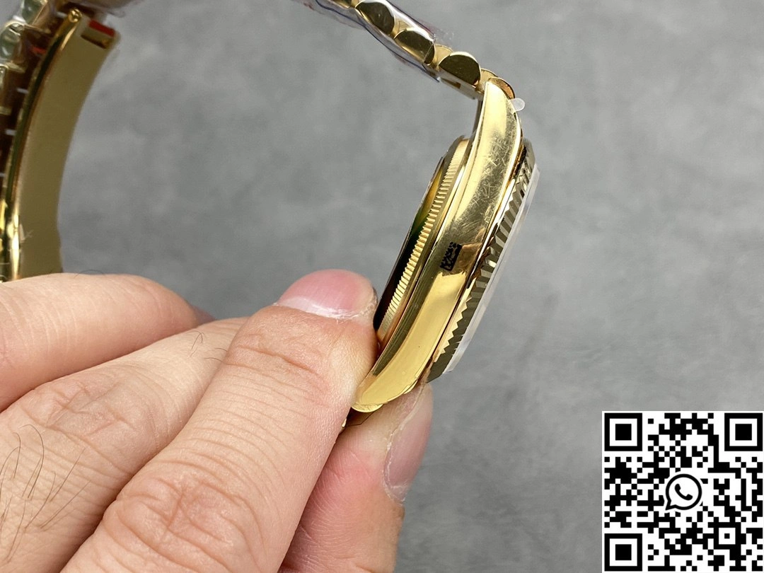 Rolex Day Date 36mm M128238-0118 QF Factory v5 Tungsten Steel Yellow Gold Green Dial