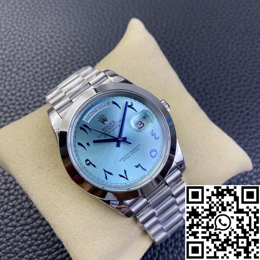 Rolex Day Date BP Factory Middle East Customization Stainless Steel Ice Blue Dial