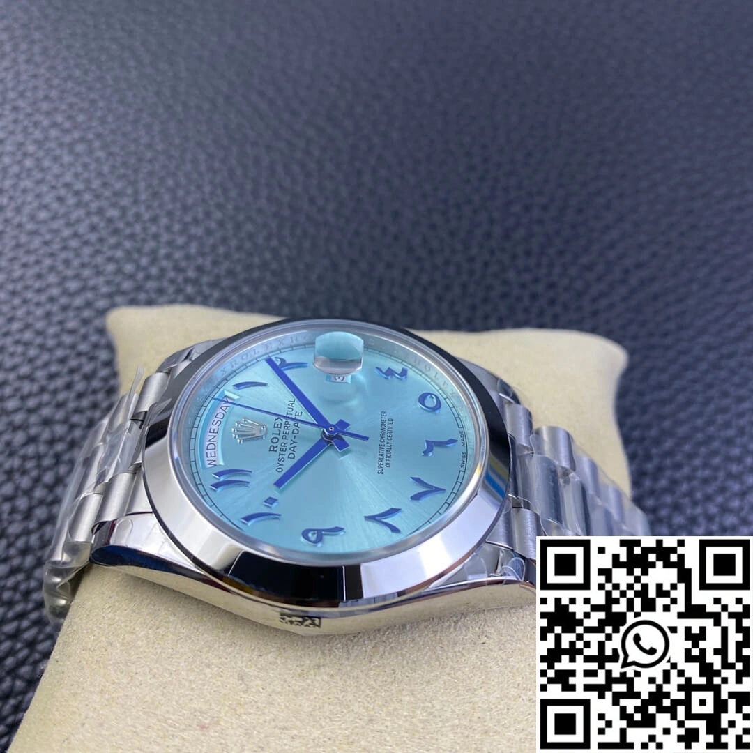 Rolex Day Date BP Factory Middle East Customization Stainless Steel Ice Blue Dial